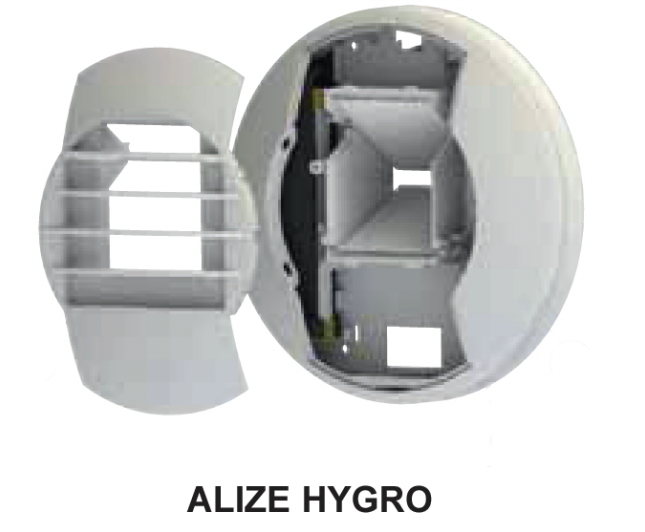 Alize Hygro 15/50 (DIA 125) - Ventilatieventiel afvoer Ø125 15/50m³/h zelfregulerend op basis van luchtvochtigheid kunststof